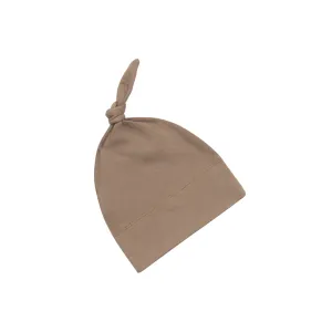 Classic Organic Baby Knotted Hat - Taupe