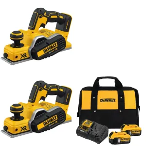 DeWalt DCP580B 20V MAX Planer, Bare 2-Pack w/ FREE DCB205-2CK 20V Battery 2-Pack