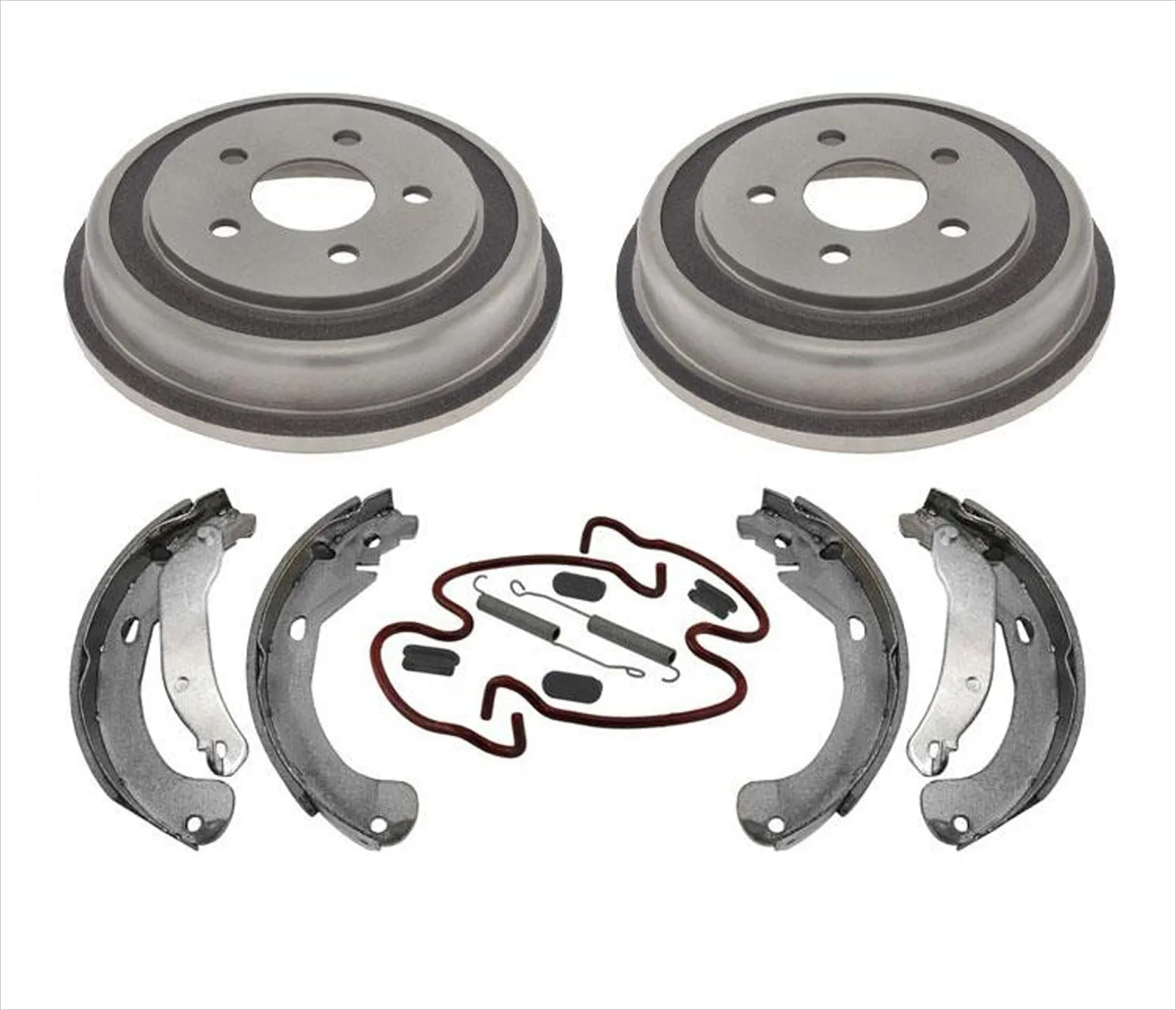 Fits For 2005-2007 Malibu (2) Rear Brake Drums and New Shoes Springs 4pc