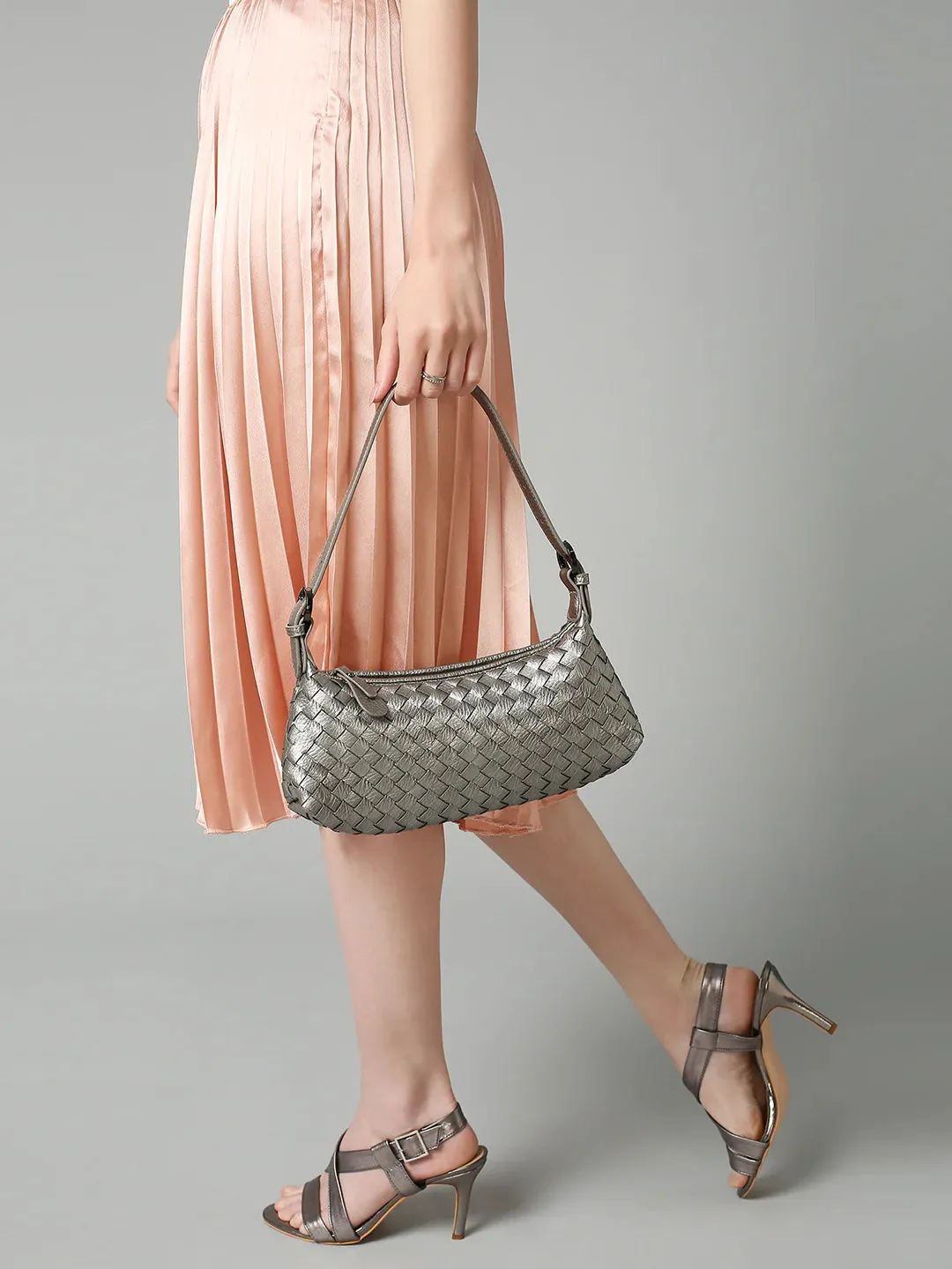 Inc.5 Women Beige Textured Sling Bag