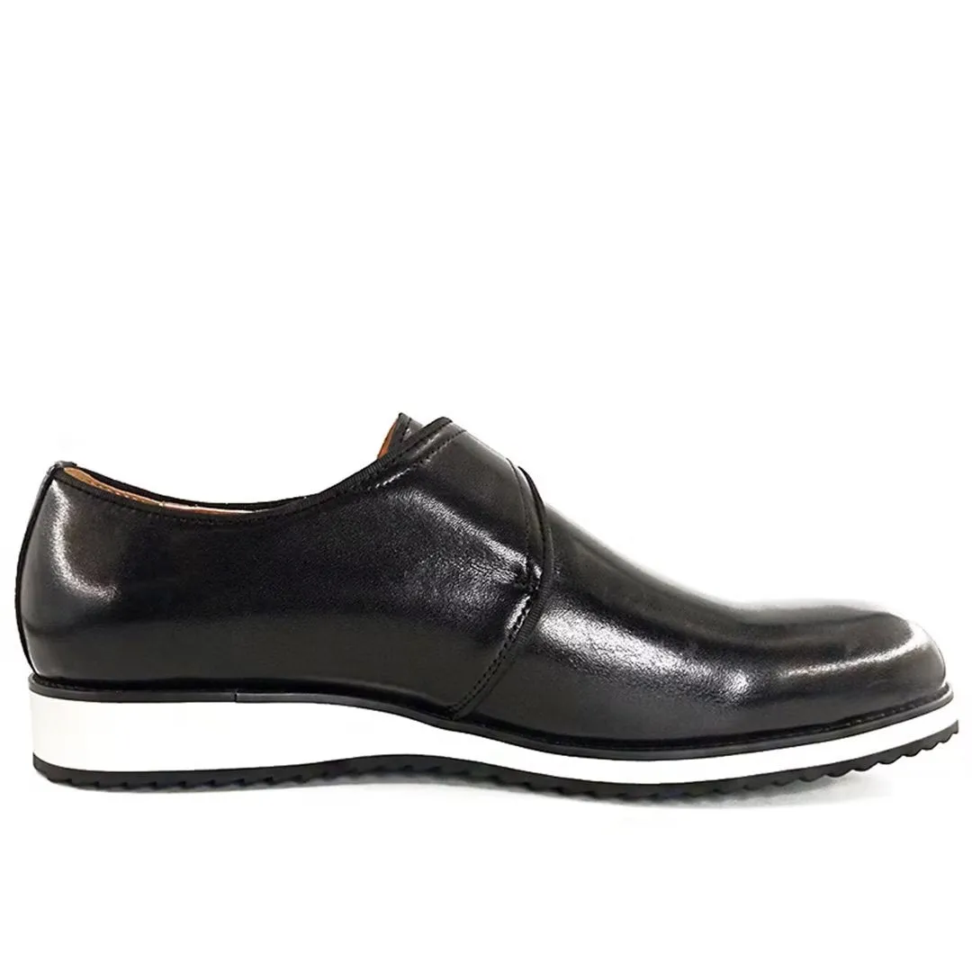 LeatherLuxe Genuine Round Toe Elegant Dress Shoes 1