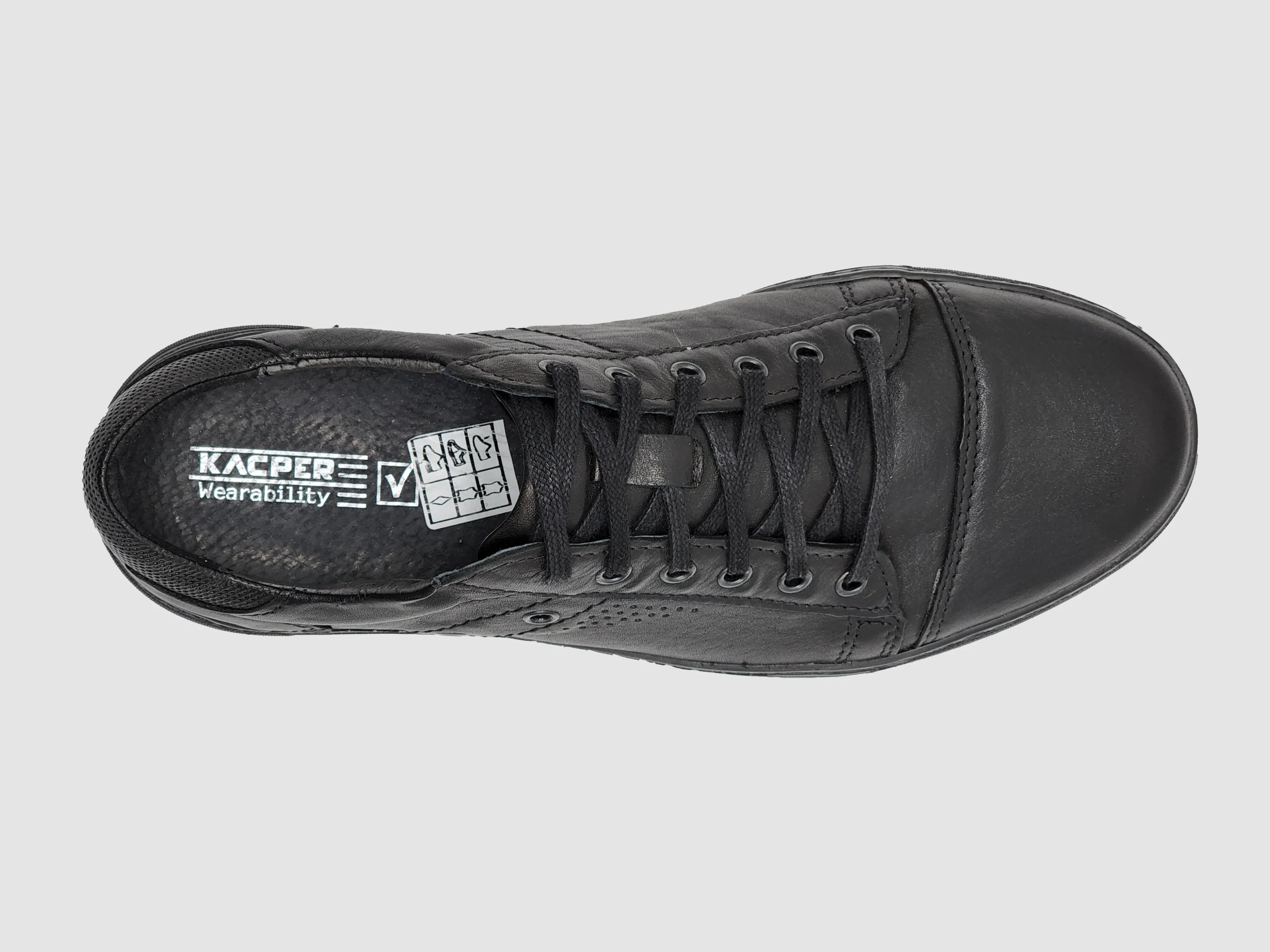 Men's Classic Leather Sneakers - Black