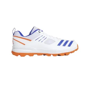 Men's Crihase 23 Cricket Shoe (Cloud White/Lucid Blue/Semi Impact Orange)