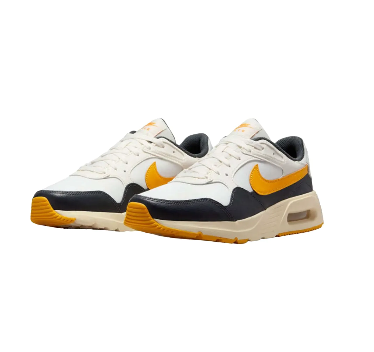 Mens Nike Air Max Sc White/ Black/ Gold Athletic Shoes