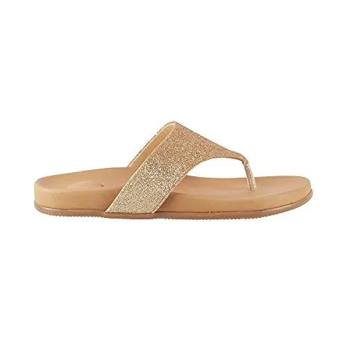 Metro Womens Synthetic Gold Slip Ons (Size (7 UK (40 EU))