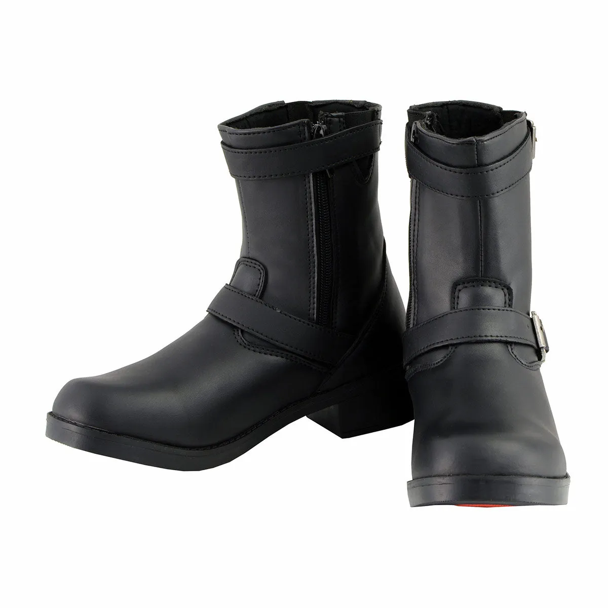 Milwaukee Leather MBK9290 Boys Black Classic Engineer Style Biker Boots