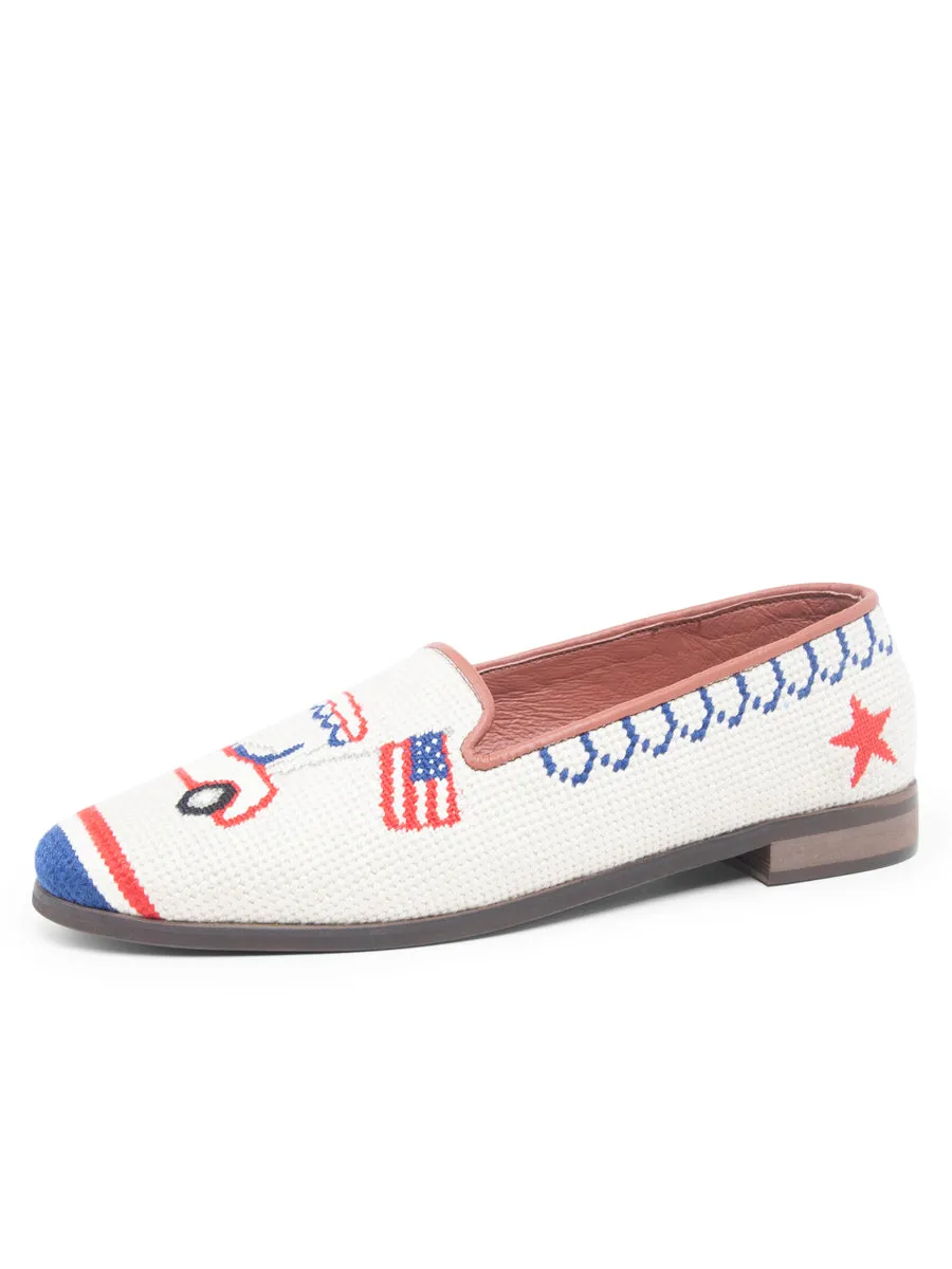 Needlepoint Loafer in American Summer