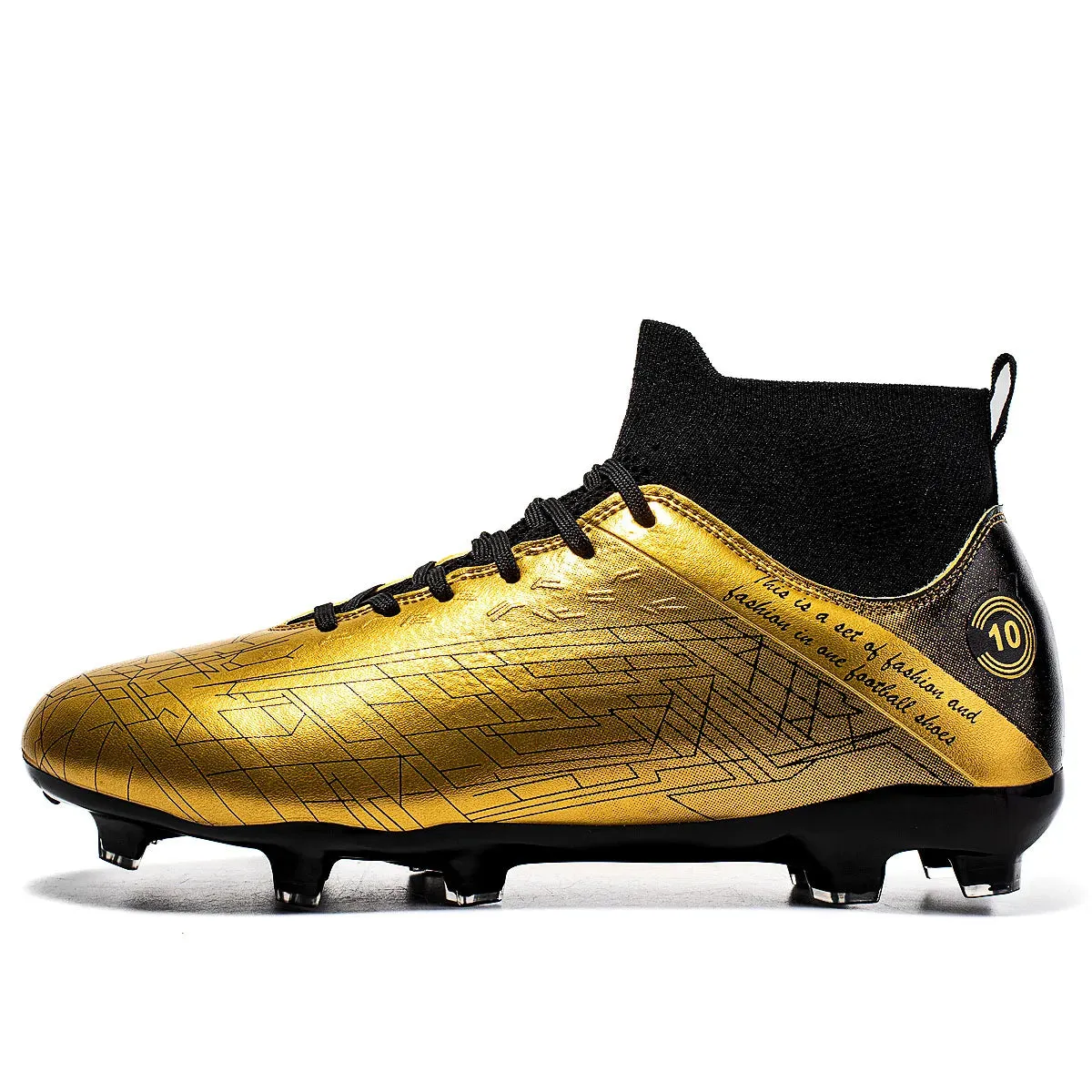 Premium Lionel Messi Style Gold Soccer Shoes TF/FG football Cleats Youth