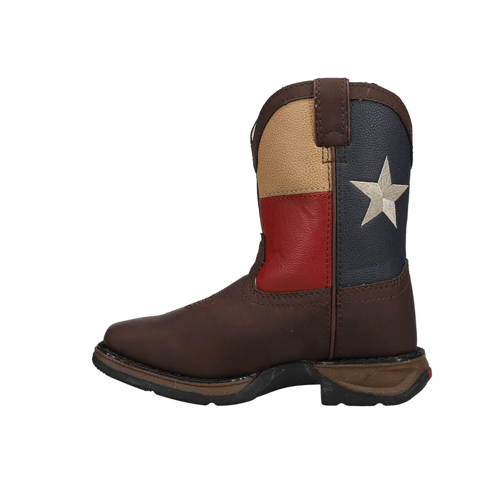 Texas Flag Wellington Square Toe Boot (Little Kid-Big Kid)