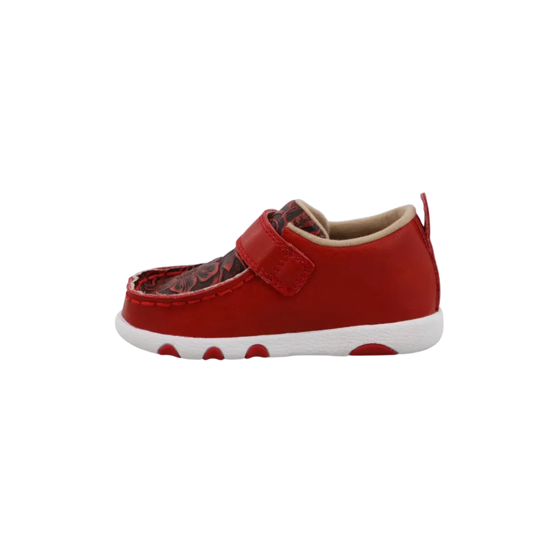 Twisted X kid's Driving Moc Cherry Red Shoe